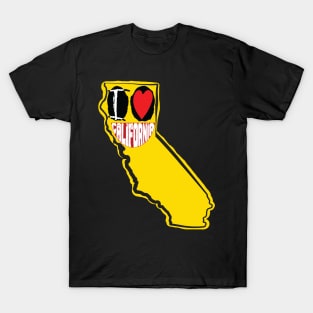 I Love California Smiling Happy Face T-Shirt